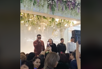 Дариға Бадықова мен Олжас Абай тойға күзетпен келді