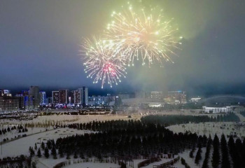 Порядка двух тысяч выстрелов прозвучали на новогоднем салюте в столице