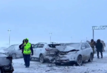Щучье-Астана тас жолында 15 көлік соқтығысты