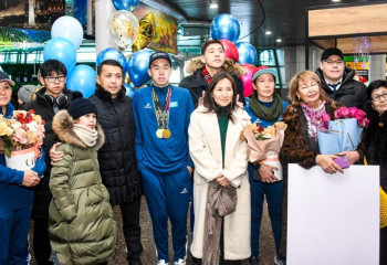 Әлем чемпионы атанған Дастан Ордабай елге оралды