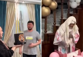 Женщина подарила мужу токал