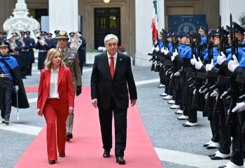 Президент прибыл во дворец «Киджи» на переговоры с Председателем Совета Министров Италии