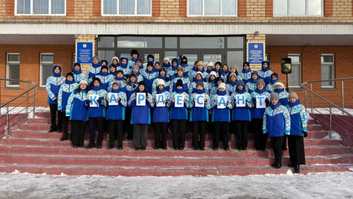 В Астане учащиеся школ и студенты колледжей провели акцию по борьбе со снегом