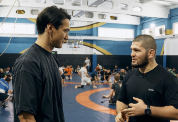 Нұрлан Сабуров Хабиб Нурмагомедовпен жаттығу өткізді