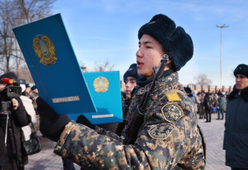 Жамбыл облысында сарбаздар әскери ант қабылдады
