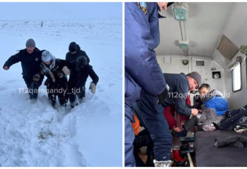 Боранда 18 сағат бойы адасып жүрген әйел мен бала табылды