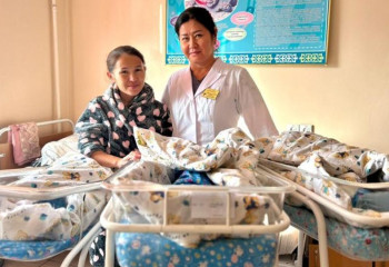 Тройняшки появились на свет в Алматинской области