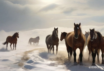 Ақтөбеде бір табын жылқы қар астында қалып, үсіп өлді