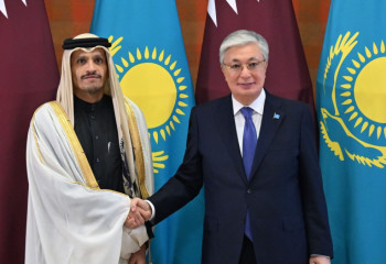 Kazakh  President holds talks with Prime Minister of  State of Qatar