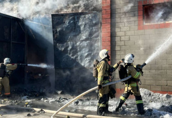 Склады горят в Алматы