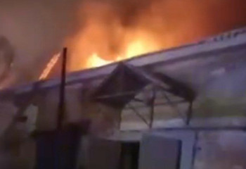 Петропавлда техникалық қызмет көрсету стансасы өртенді