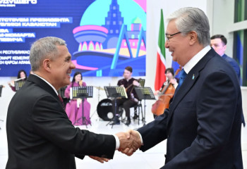 Токаев прибыл в выставочный центр «Казань Экспо»