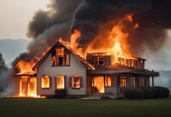 Баня загорелась в частном доме в Астане