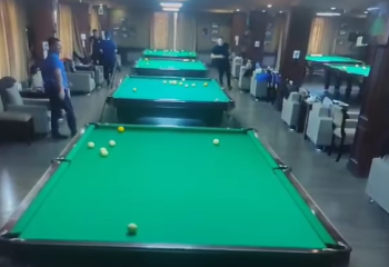 Землетрясение напугало бильярдистов в Алматы