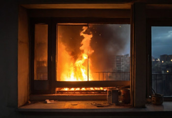 Қызылордада өрт кезінде бір адамды күйік шалды