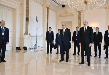 Қазақстан мен Әзербайжан президенттері салтанатты шараға қатысты