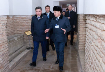 Olzhas Bektenov notes preservation of Khoja Ahmed Yassawi Mausoleum's historical appearance important