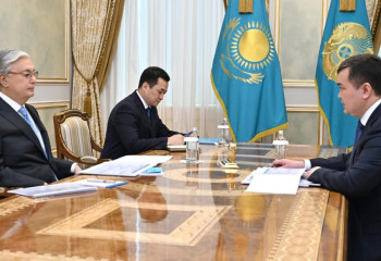 Глава государства принял акима Астаны Жениса Касымбека