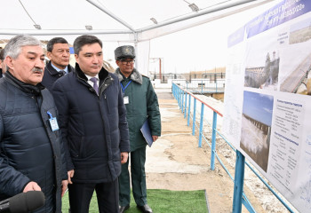 Олжас Бектенов Петропавл және Сергеев су торабының жағдайын тексерді
