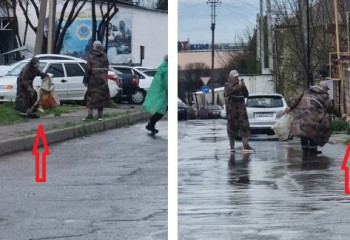 Шымкентте көшеге қоқысты өздері тастап, фото үшін жинап жүрген коммуналшылар ұятқа қалды