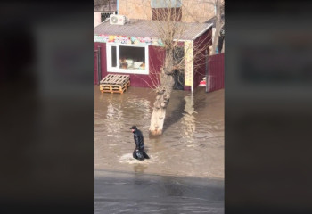 Идущий по воде житель Кокшетау взорвал соцсети