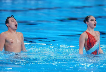 Көркем жүзуден қазақстандық жұп 2 медаль жеңіп алды