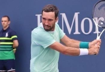 Kazakh tennis player enters 2nd round of tournament in Madrid