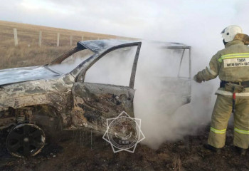 Көлік өртенгенде не істеу керек? ТЖМ түсіндірді