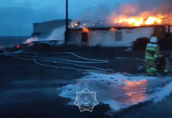 Пожарные ликвидировали возгорание на заправке в Актюбинской области
