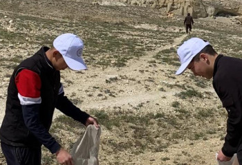 Ақтаулық жастар «Айрақты» тауында сенбілік ұйымдастырды