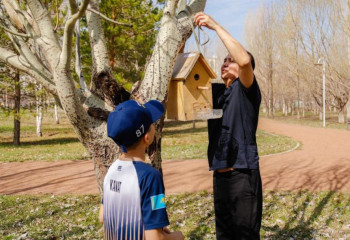 Астанчане украсили парки скворечниками