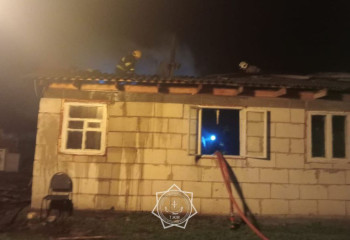Частный дом в области Жетысу охватило пламенем