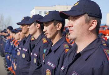 В Атбасаре проводили спасателей, участвовавших в ликвидации паводка