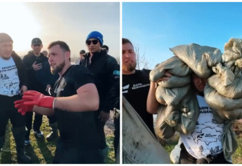 Чемпион Азии по греко-римской борьбе выиграл конкурс по переносу мешков с песком в Атырау