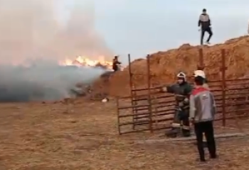 Атырау облысында 250 тоннаға жуық шөп өртеніп жатыр