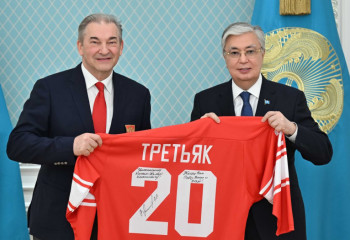 Мемлекет басшысы Ресей хоккей федерациясының президентін қабылдады