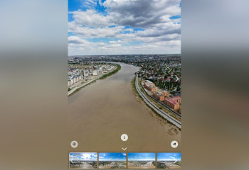 Проект «Атырау 360»: уровень воды в реки Жайык можно увидеть в панорамном формате