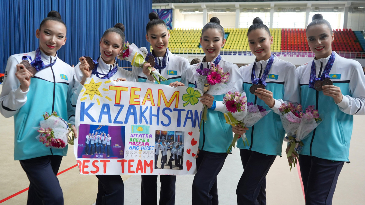 Kazakhstan's Rhythmic Gymnastics Team Takes 2nd Place at Asian Championships