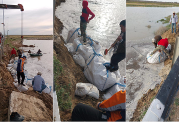 В селе Сарайшык Атырауской области предотвратили размыв дороги