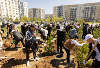 «Таза Қазақстан»: 180 мыңнан астам мектеп түлегі елімізді көгалдандыруға атсалысты