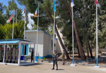 Флаг Казахстана торжественно подняли на Голанских высотах