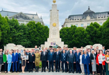 Ceremonies of Laying Wreaths at the Monuments to Soviet Soldiers-Liberators Took Place in Budapest
