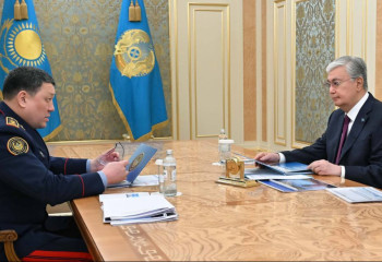 President of Kazakhstan receives Minister of Internal Affairs Yerzhan Sadenov