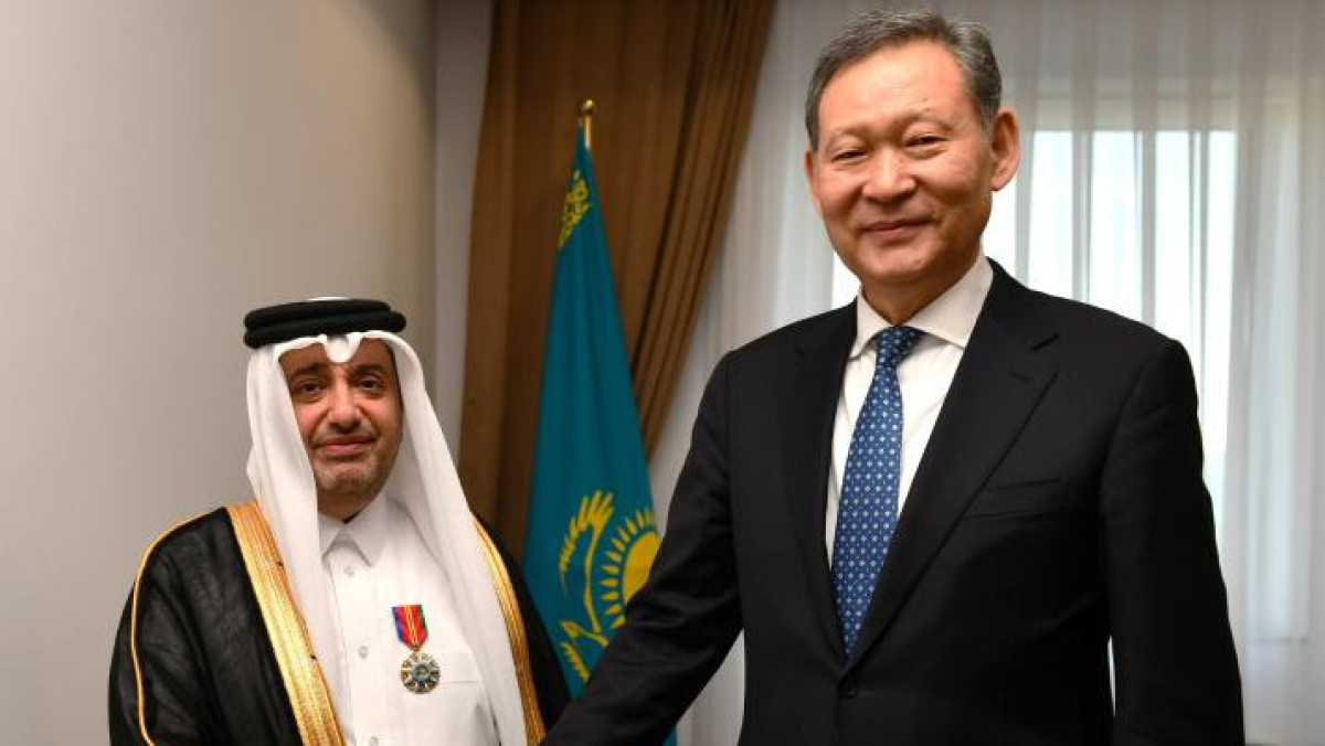 Ambassador of Qatar receives at MFA upon  completion of his diplomatic mission in Kazakhstan