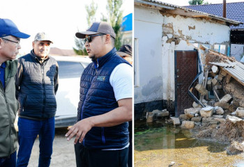 Серік Шәпкенов Құлсарыдағы зардап шеккен үйлерді аралады