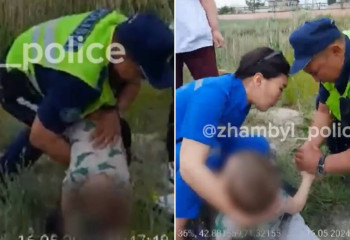 Таразда полицейлер суға тұншыққан баланы құтқарып қалды