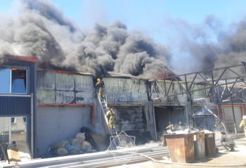 Крупный пожар произошел в Кокшетау