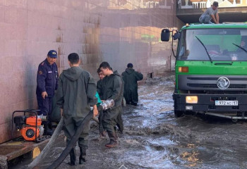 Сильные дожди затопили Шымкент