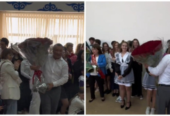 Отец подарил дочери огромный букет роз на линейке и вызвал бурную реакцию в соцсетях