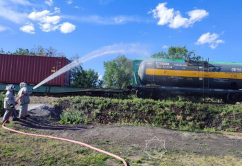 Утечка серной кислоты произошла на ж/д станции в области Жетысу